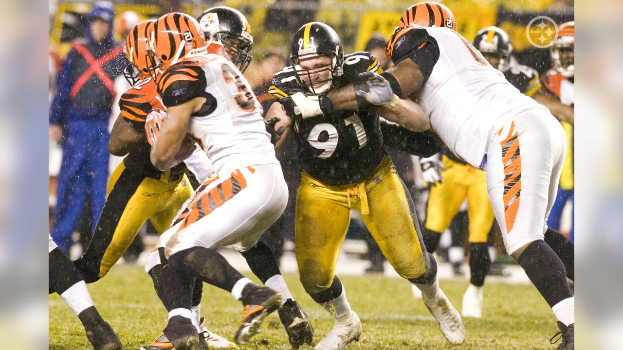 Who were the most notable Pittsburgh Steelers to wear No. 91