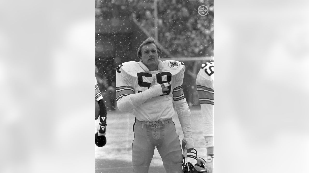 Pittsburgh Steelers linebacker Jack Lambert, 58, is shown in action in 1974.  Other players are unidentified. Exact date and location unknown. (AP Photo  Stock Photo - Alamy