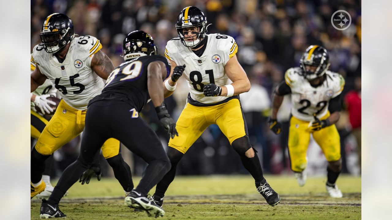 Pittsburgh Steelers tight end Zach Gentry (81) wears a Crucial Catch  sticker on his helmet during the first half of an NFL football game against  the New York Jets, Sunday, Oct. 2