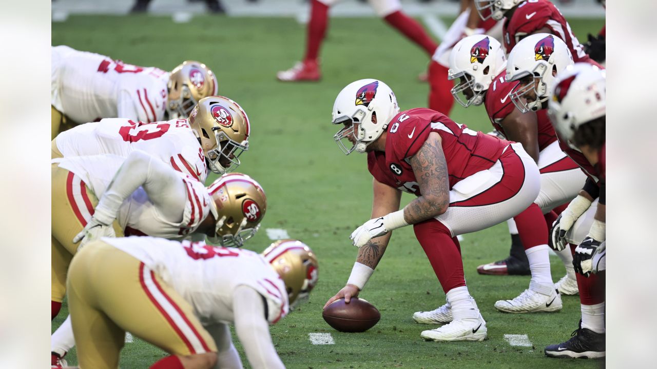 Arizona Cardinals lineman Mason Cole waits to see where he'll play