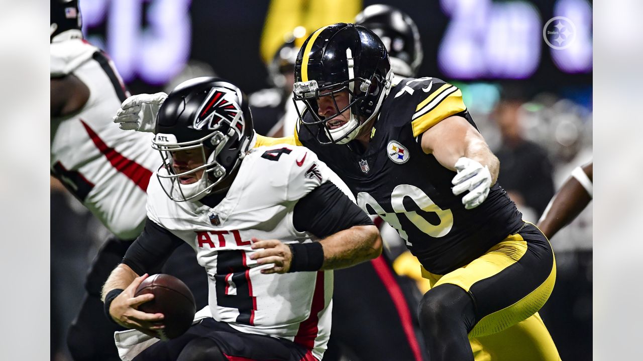 Pittsburgh Steelers linebacker TJ Watt (90) at warmups period