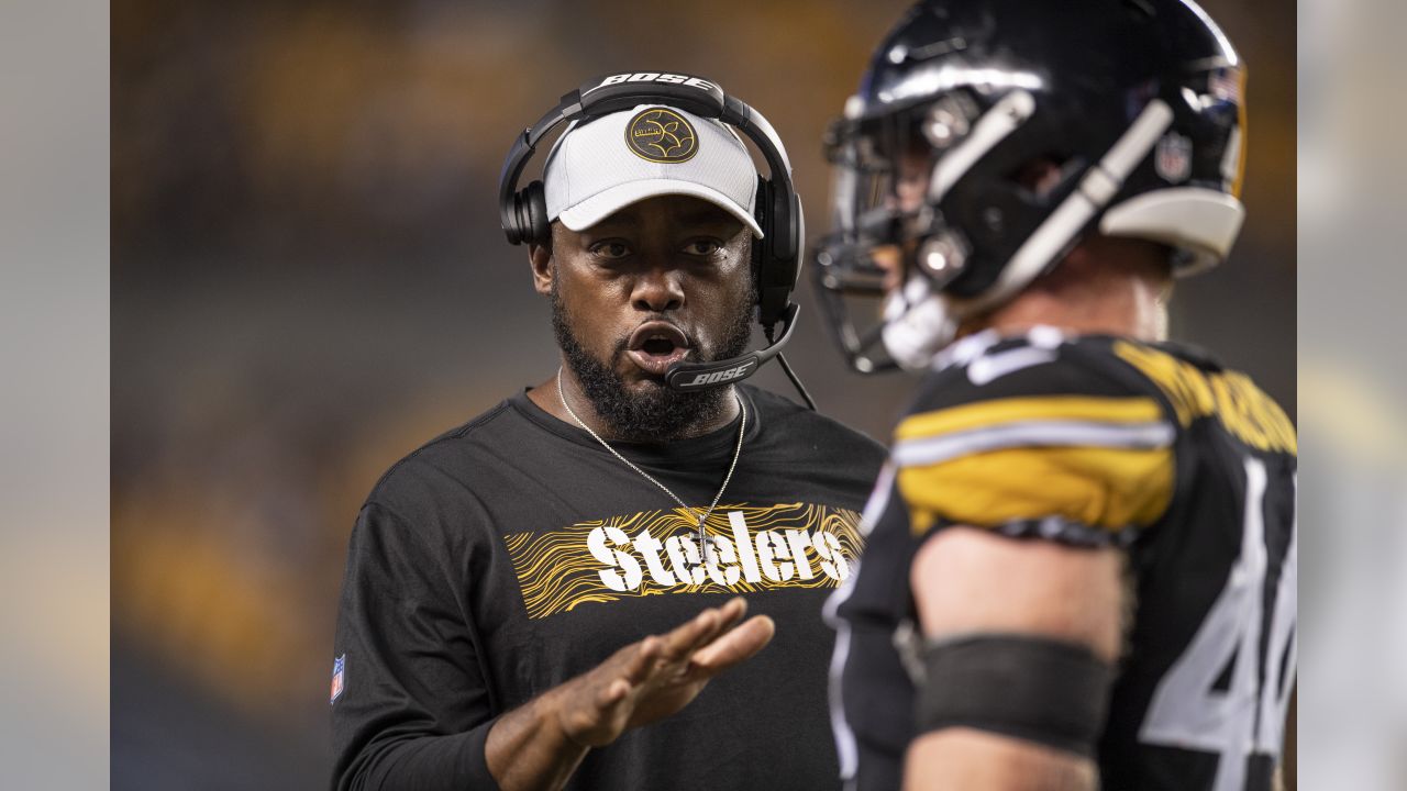 Pittsburgh Steelers defensive back Jordan Dangerfield (37) runs off the  field following the Steelers 52-21 win against the Carolina Panthers at  Heinz Field in Pittsburgh on November, 2018. Photo by Archie Carpenter/UPI