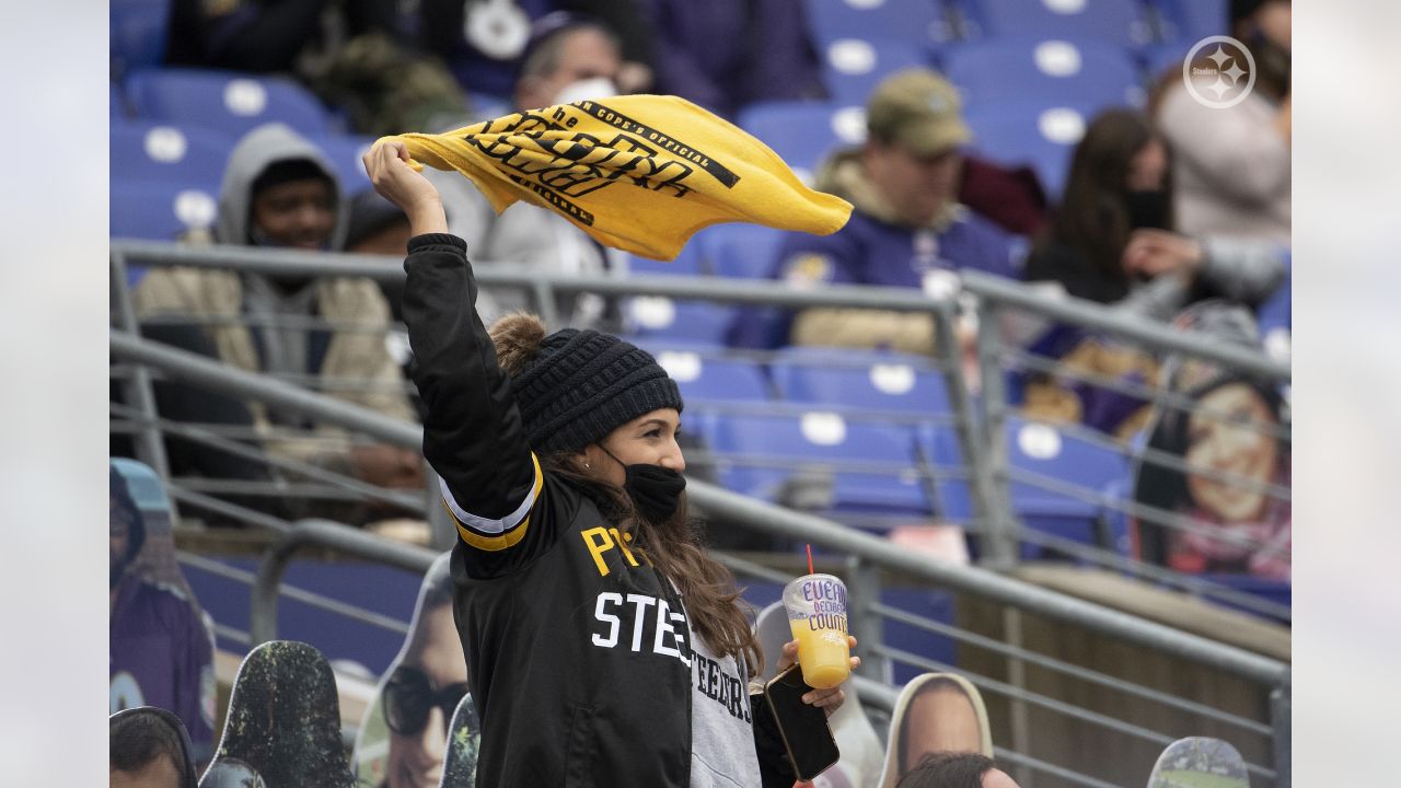 Pittsburgh Steelers vs. Baltimore Ravens. Fans support on NFL Game.  Silhouette of supporters, big screen with two rivals in background Stock  Photo - Alamy