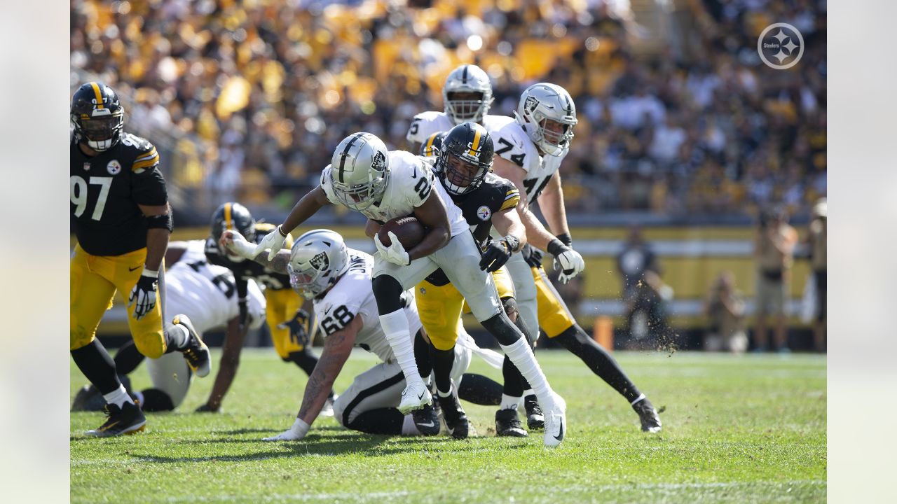 Pittsburgh Steelers linebacker Alex Highsmith (56) lines up for a play  during an NFL football game against the Cleveland Browns, Thursday, Sept. 22,  2022, in Cleveland. (AP Photo/Kirk Irwin Stock Photo - Alamy