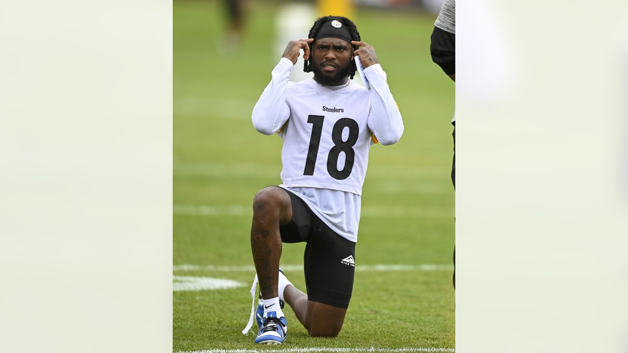 Pittsburgh Steelers safety Donald Washington (9) during NFL football rookie  minicamp, Saturday, May 7, 2016 in Pittsburgh. (AP Photo/Keith Srakocic  Stock Photo - Alamy