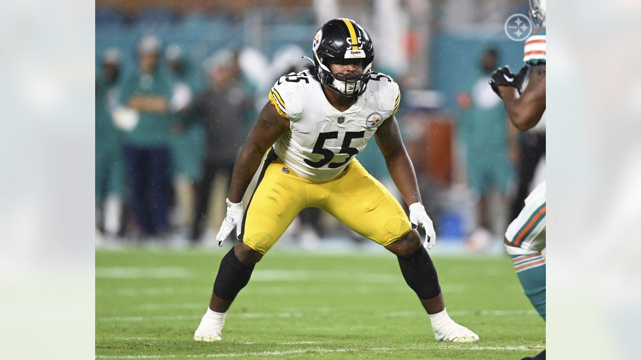 Miami Gardens, Florida, USA. 23rd Oct, 2022. October 23rd, 2022 Pittsburgh  Steelers wide receiver George Pickens (14) smiling during Pittsburgh  Steelers vs Miami Dolphins in Miami Gardens, FL. Jake Mysliwczyk/BMR  (Credit Image: ©