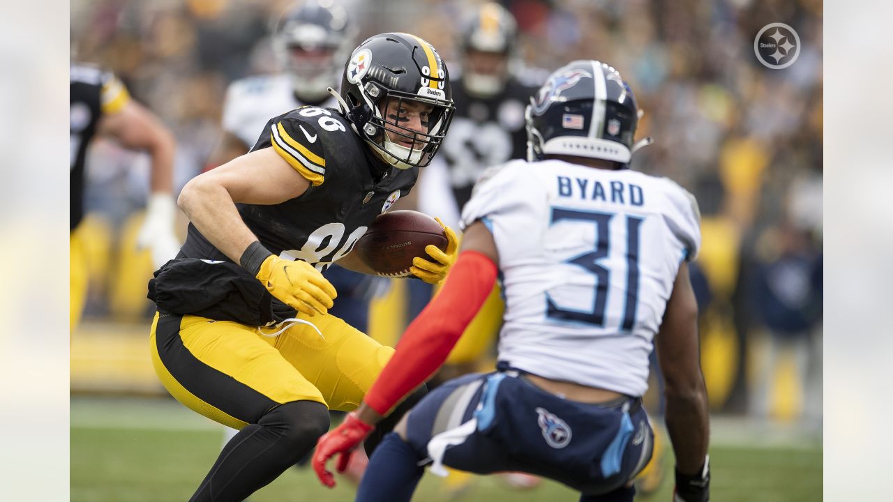 Pittsburgh Steelers tight end Pat Freiermuth (88) celebrates after catching  a touchdown pass against the Detroit Lions during an NFL football game,  Saturday, Aug. 21, 2021 in Pittsburgh, PA (AP Photo/Matt Durisko