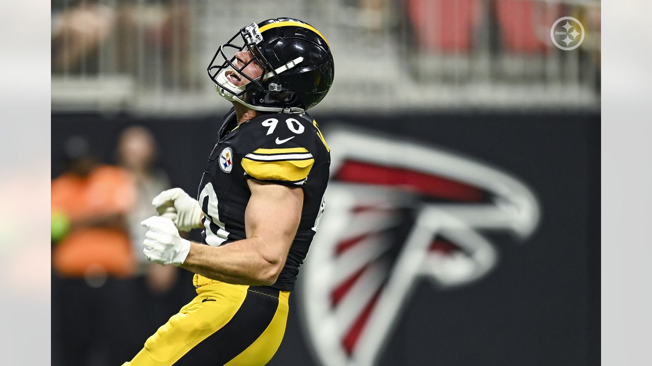 Pittsburgh Steelers linebacker TJ Watt (90) at warmups period