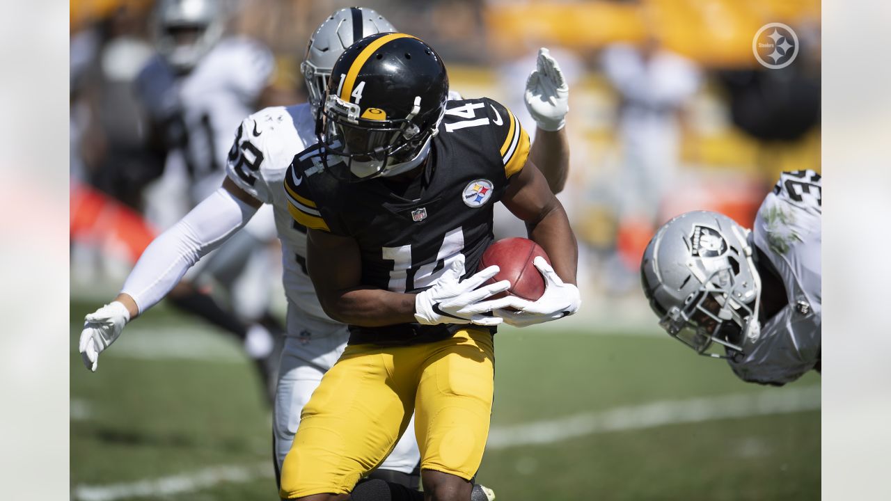 Pittsburgh Steelers wide receiver Ray-Ray McCloud (14) plays against the  Tennessee Titans during an NFL football game, Sunday, Dec. 19, 2021, in  Pittsburgh. (AP Photo/Don Wright Stock Photo - Alamy