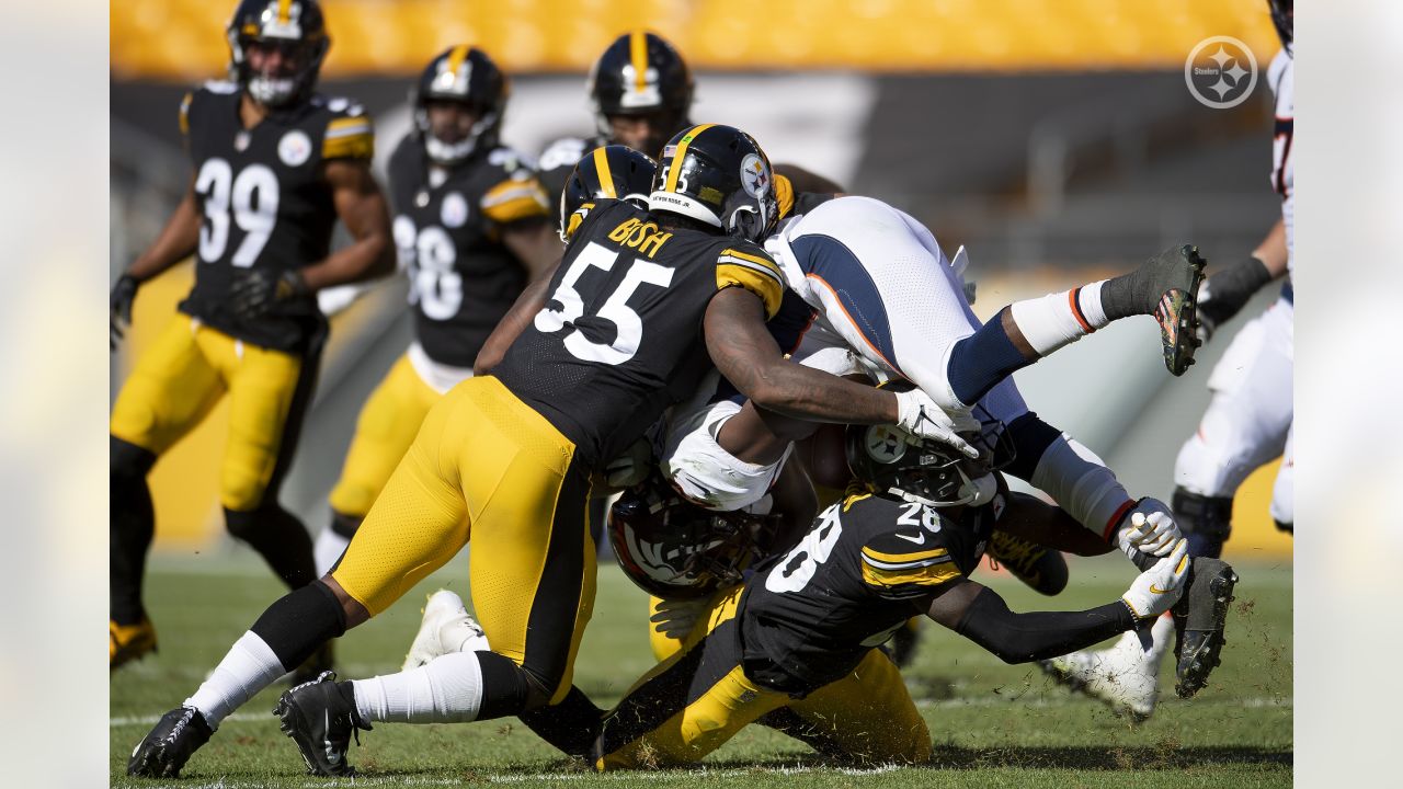 PITTSBURGH, PA - NOVEMBER 20: Pittsburgh Steelers linebacker Devin Bush (55)  looks on during the