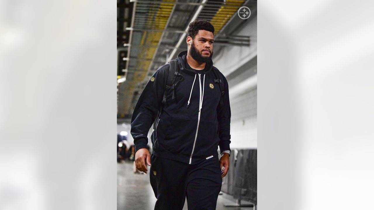 Pittsburgh Steelers offensive tackle Dylan Cook (60) protects the