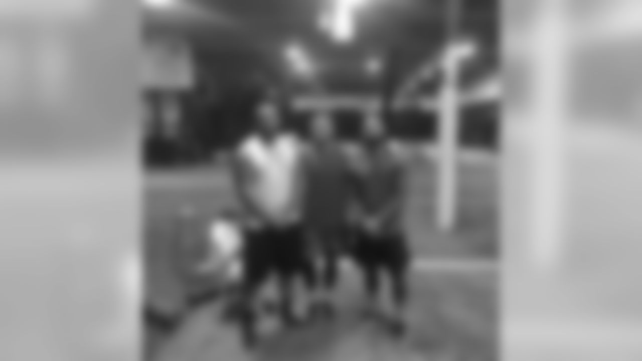 Ian Silberman, Bruce Miller and Michael Wilhoite working out