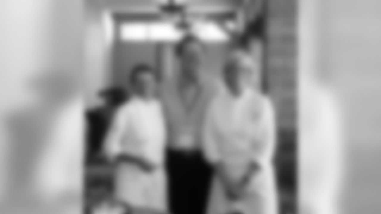 Team owner John York with Loretta Keller of CoCo500 and Colleen McGlynn of