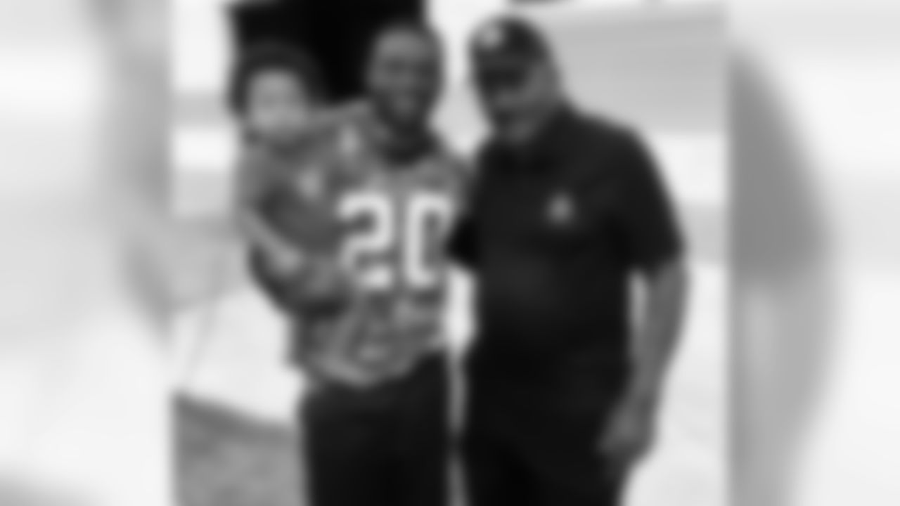 Shaun Draughn with Jim Brown