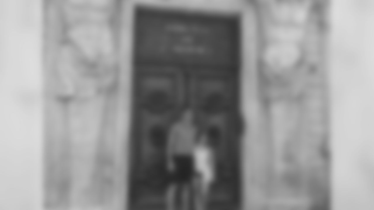 Vance McDonald celebrates his 1st anniversary with his wife in France.