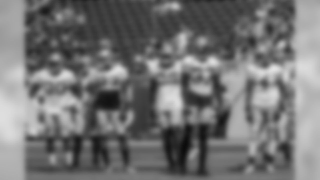 (From left to right) CB Prince Charles Iworah, CB K'Waun Williams, CB Will Redmond, DB Adrian Colbert, CB Rashard Robinson and CB Will Davis.