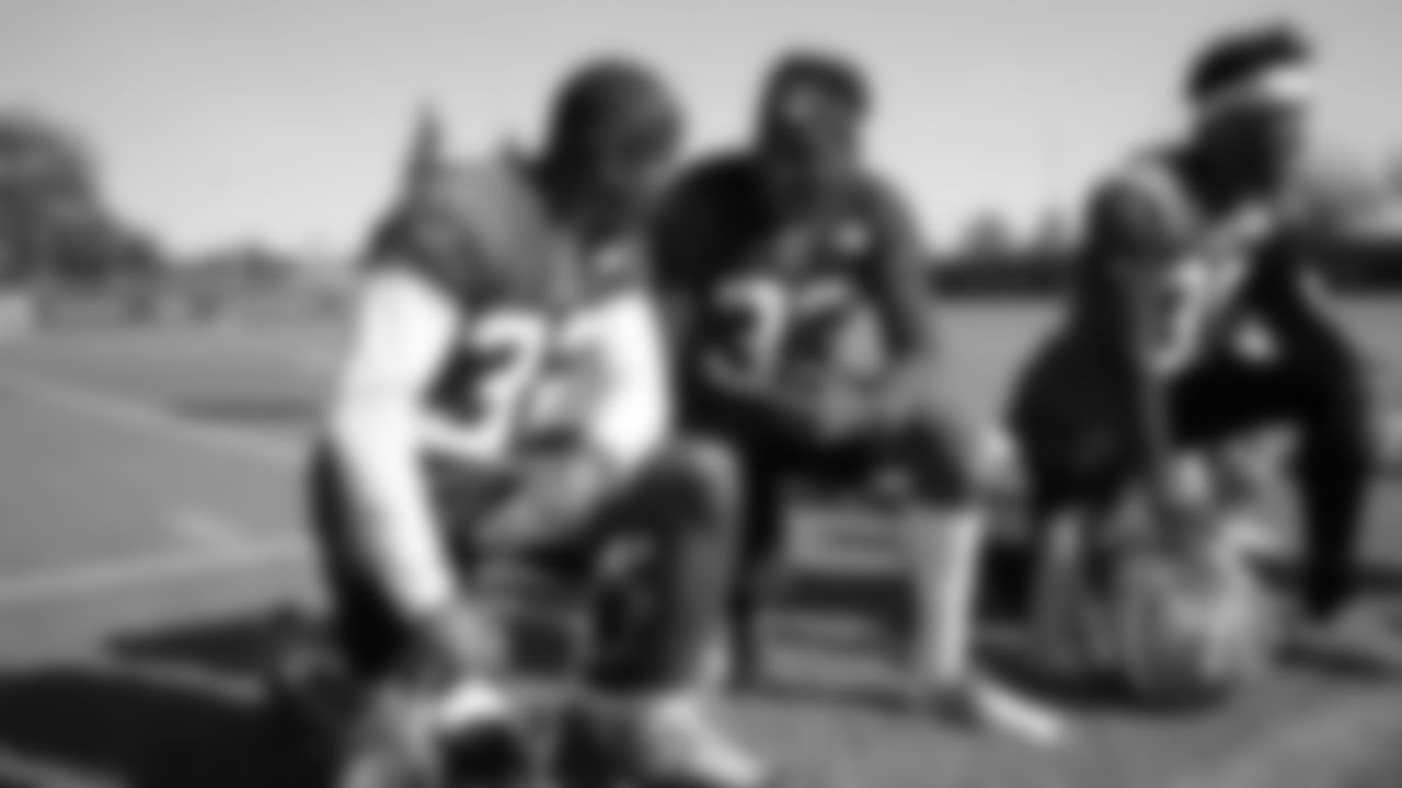 DB D.J. Reed Jr., DB Tarvarius Moore and DB Dontae Johnson