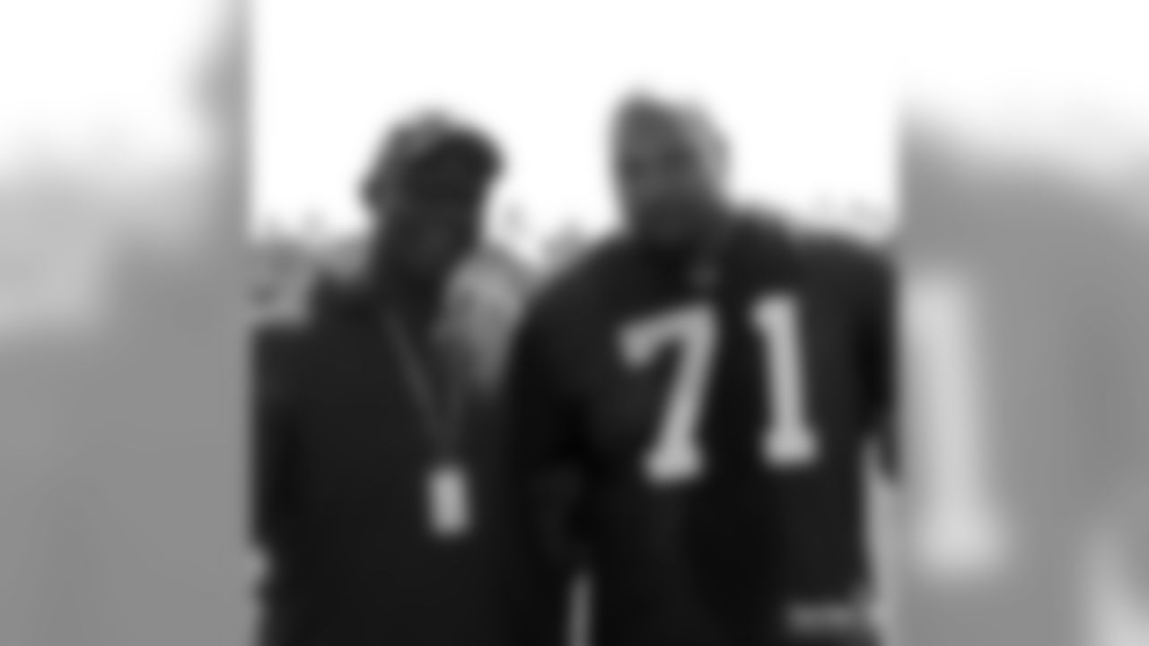 Coach Warhop with Larry Allen