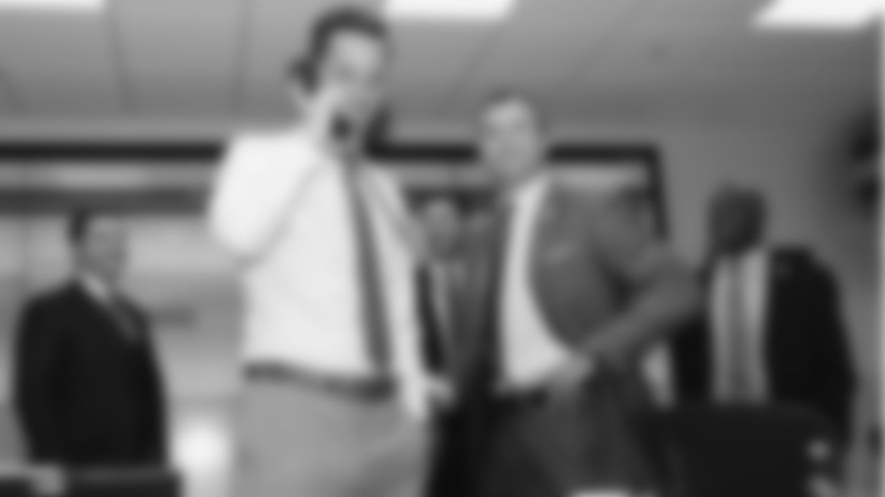 Jed York, Kyle Shanahan, Adam Peters, John Lynch, Martin Mayhew
