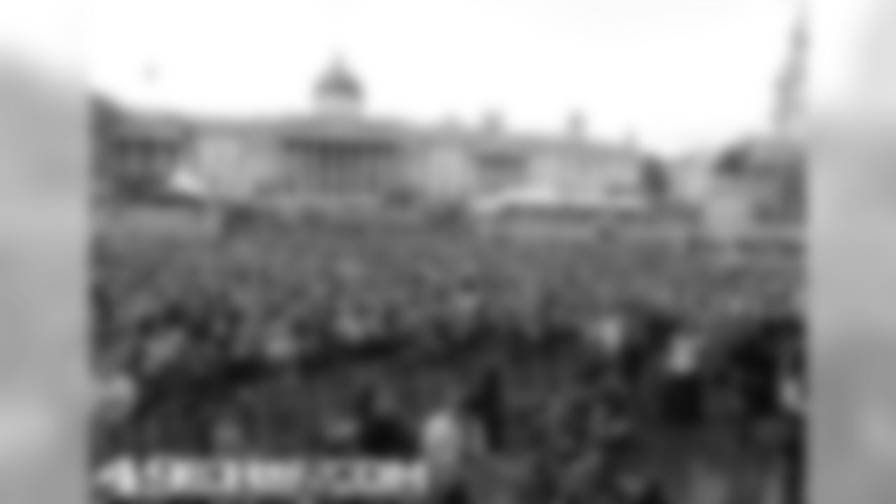 The scene at Trafalgar Square