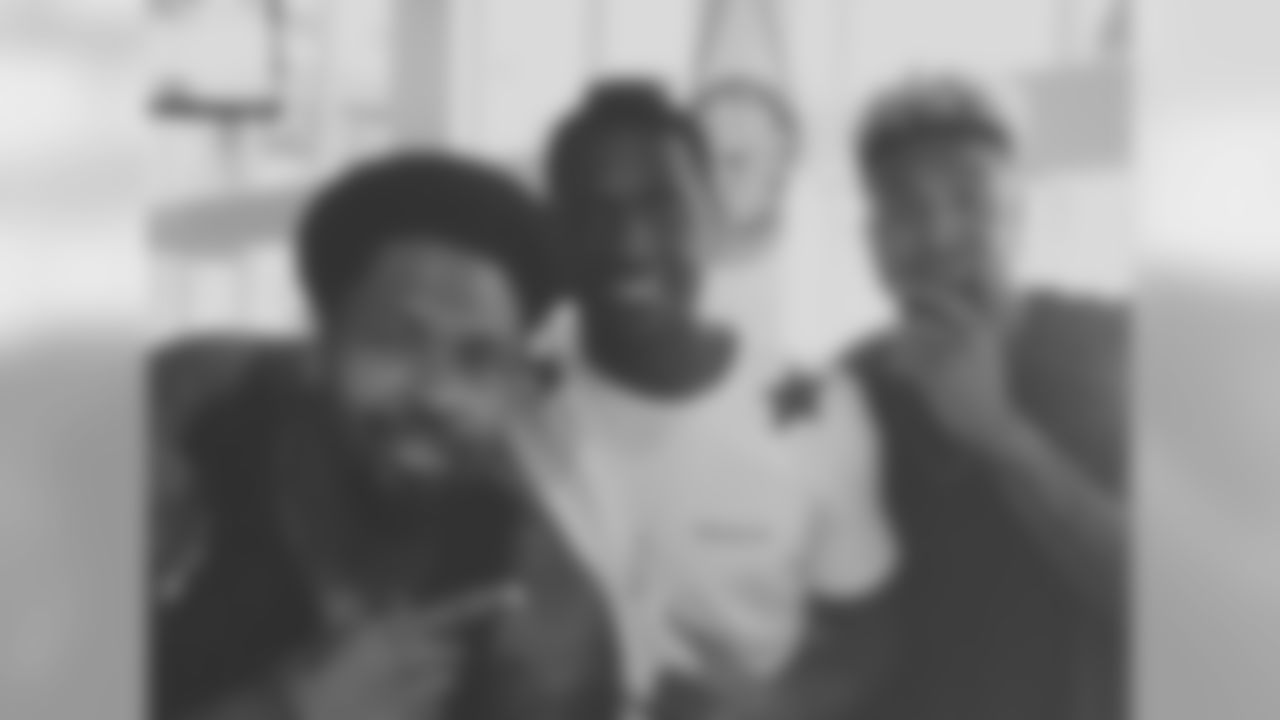 Darnell Dockett hangs out with NFL wide receivers Antonio Brown and Odell Beckham Jr.
