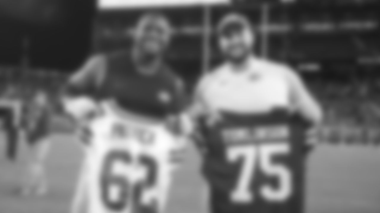 OL Laken Tomlinson and Green Bay Packers G Lucas Patrick