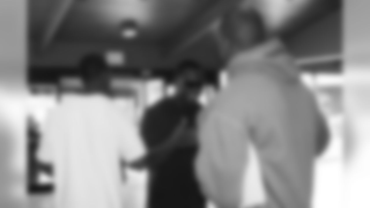 Marcus Hudson, Patrick Willis and Manny Lawson