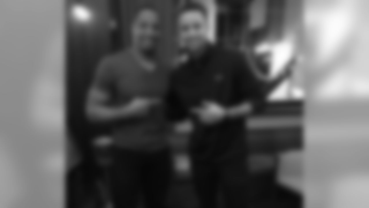 Eric Reid with Stephen Curry