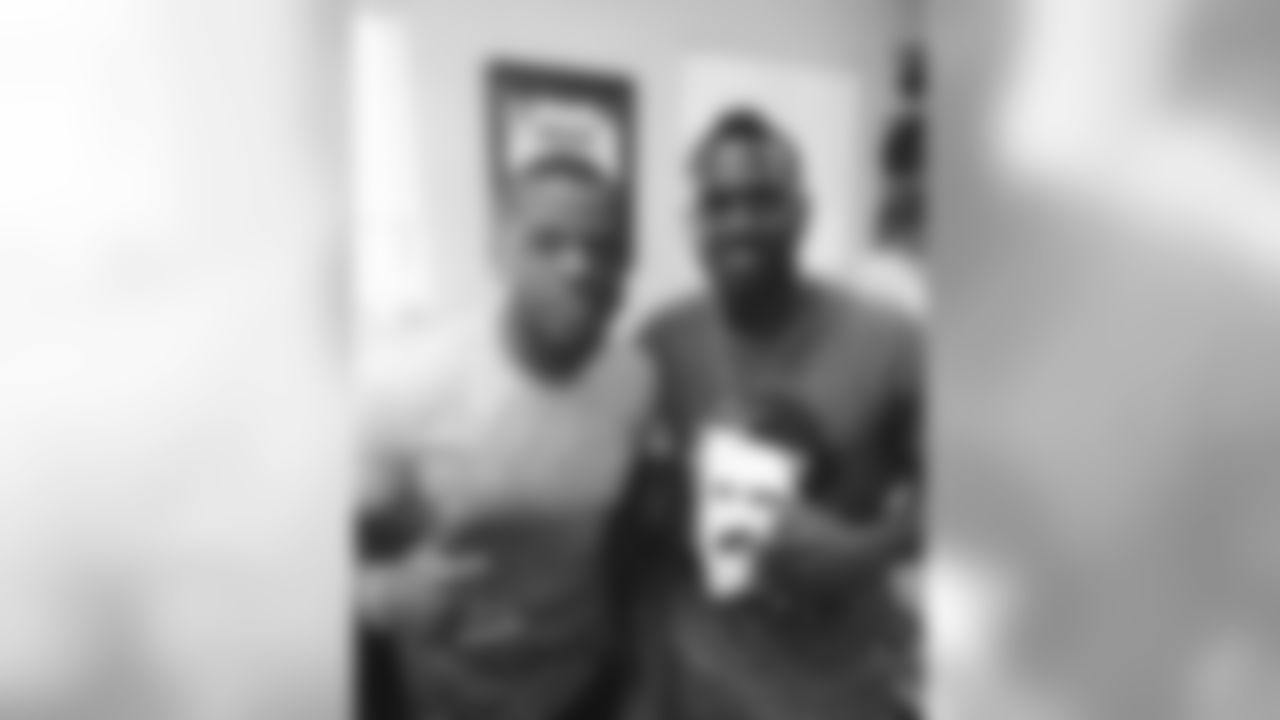 Kelvin Taylor with Antonio Brown
