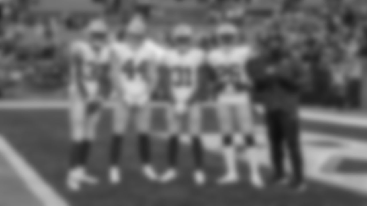 RB Jeff Wilson Jr., FB Kyle Juszczyk, RB Raheem Mostert, RB Tevin Coleman and RB Matt Breida
