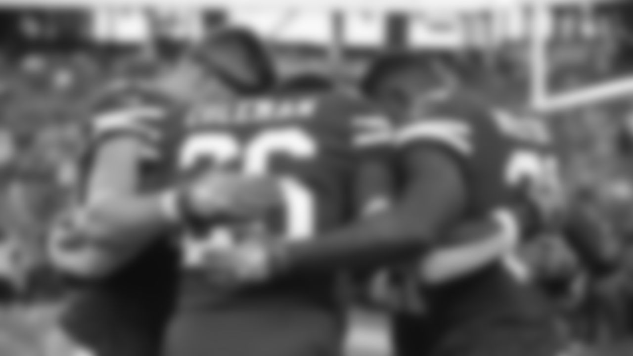 FB Kyle Juszczyk, RB Tevin Coleman and RB Raheem Mostert
