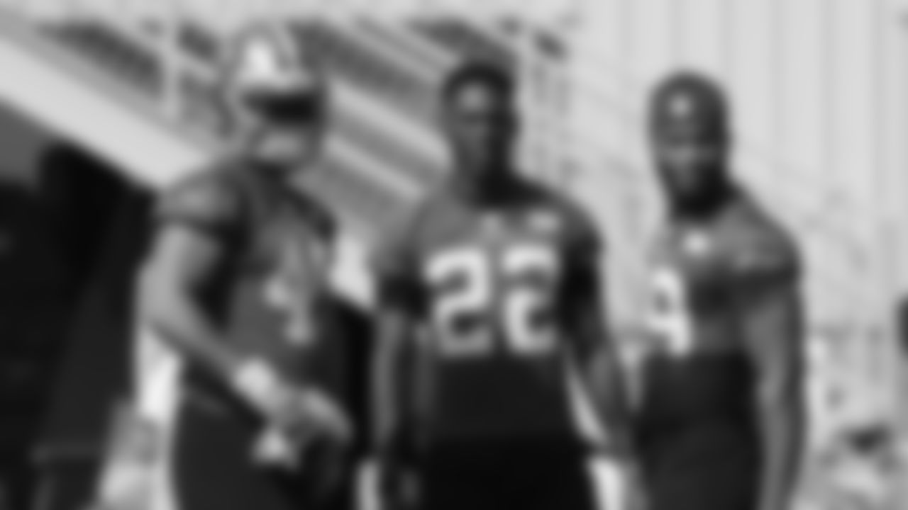 FB Josh Hokit, RB Wayne Gallman II, RB Elijah Mitchell