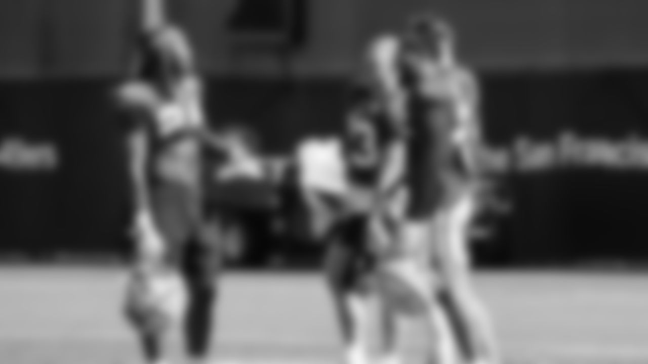 RB Jordan Mason, RB Christian McCaffrey, FB Kyle Juszczyk, RB Elijah Mitchell
