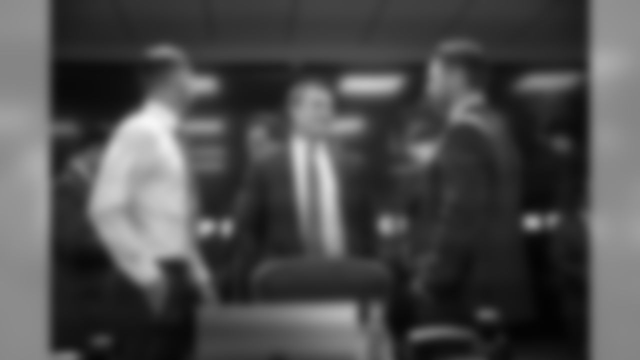 Kyle Shanahan, John Lynch and Adam Peters