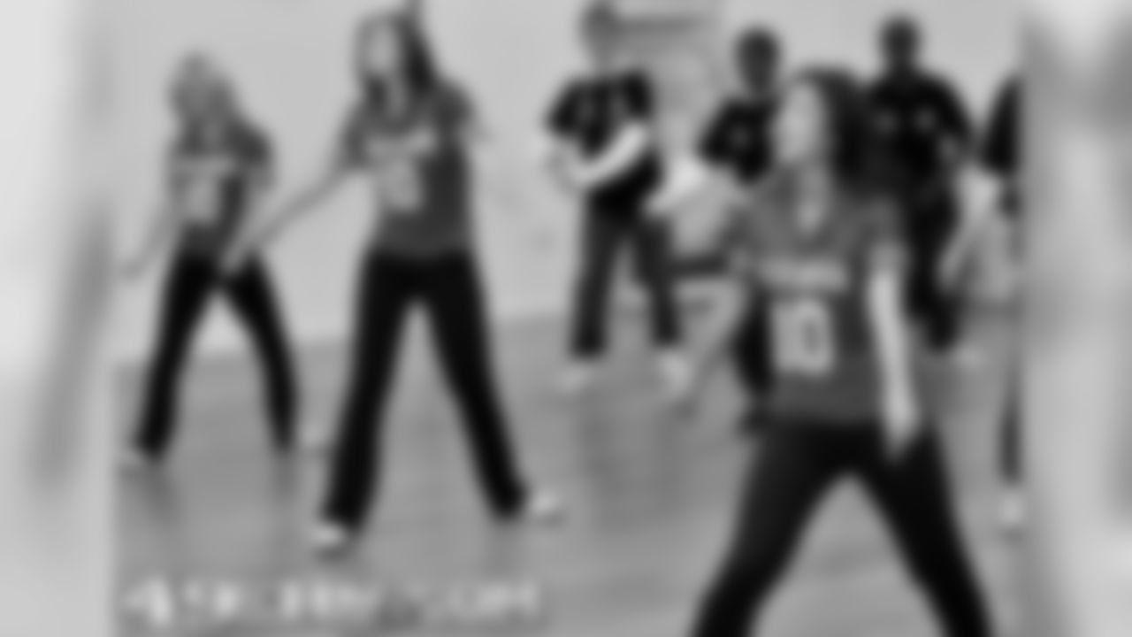 They also taught the youth in Kickz some dance moves