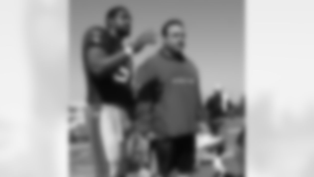 Rookie Kentwan Balmer and coach Jim Tomsula