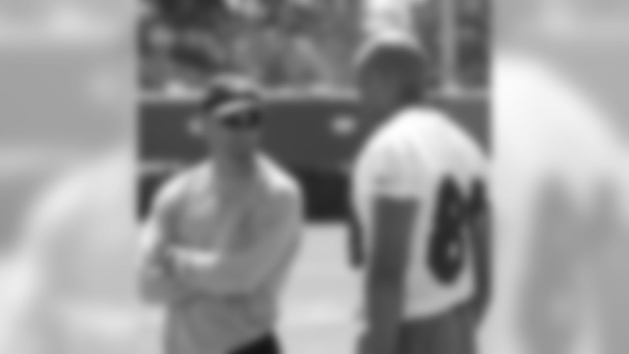 Offensive coordinator Jim Hostler and WR Bryan Gilmore
