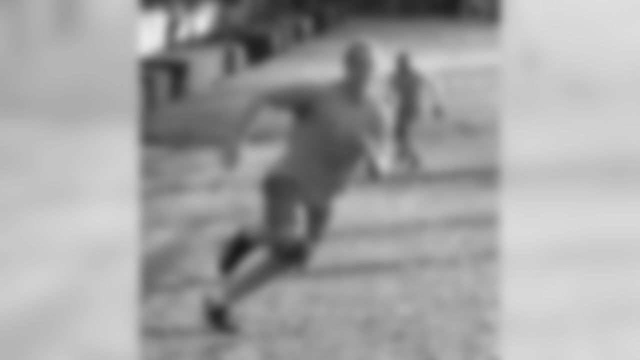 TE Billy Bajema runs the hill