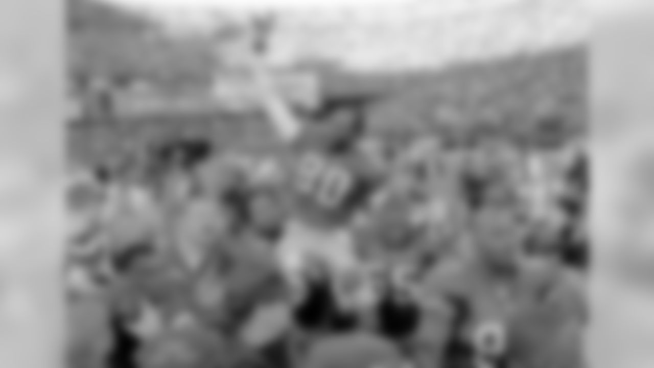 Rice was carried off the field in his last home game