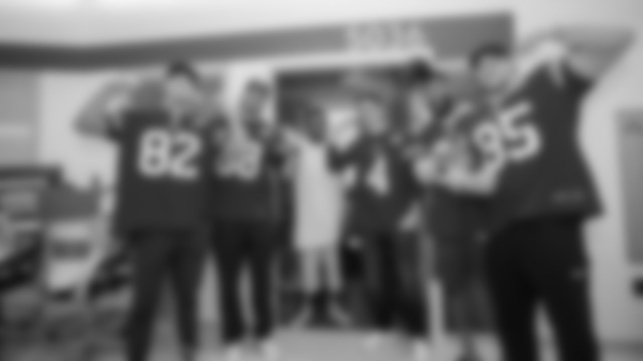TE Ross Dwelley, TE Garrett Celek, QB Nick Mullens, LB Fred Warner and TE George Kittle