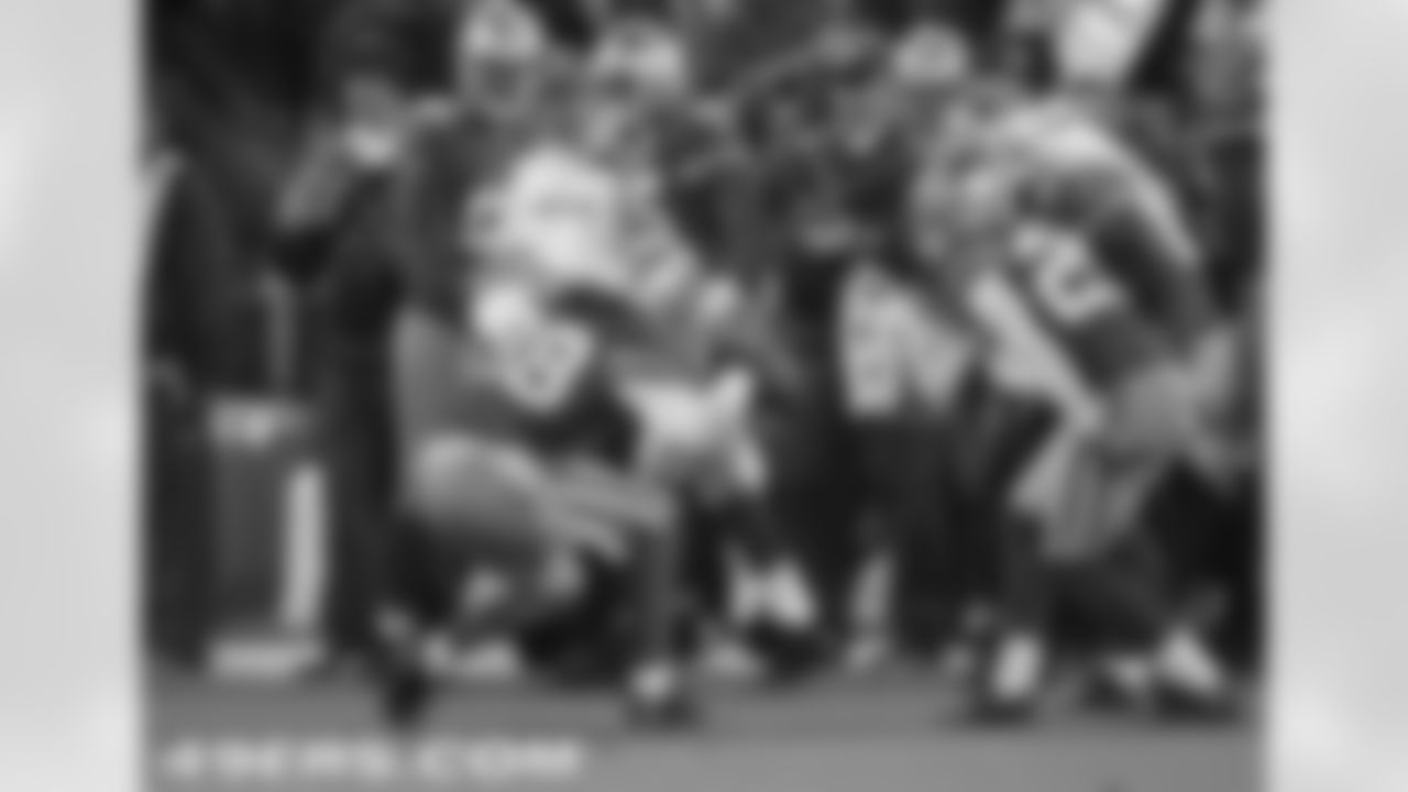 Goldson celebrated after one of his team-leading four interceptions in style.