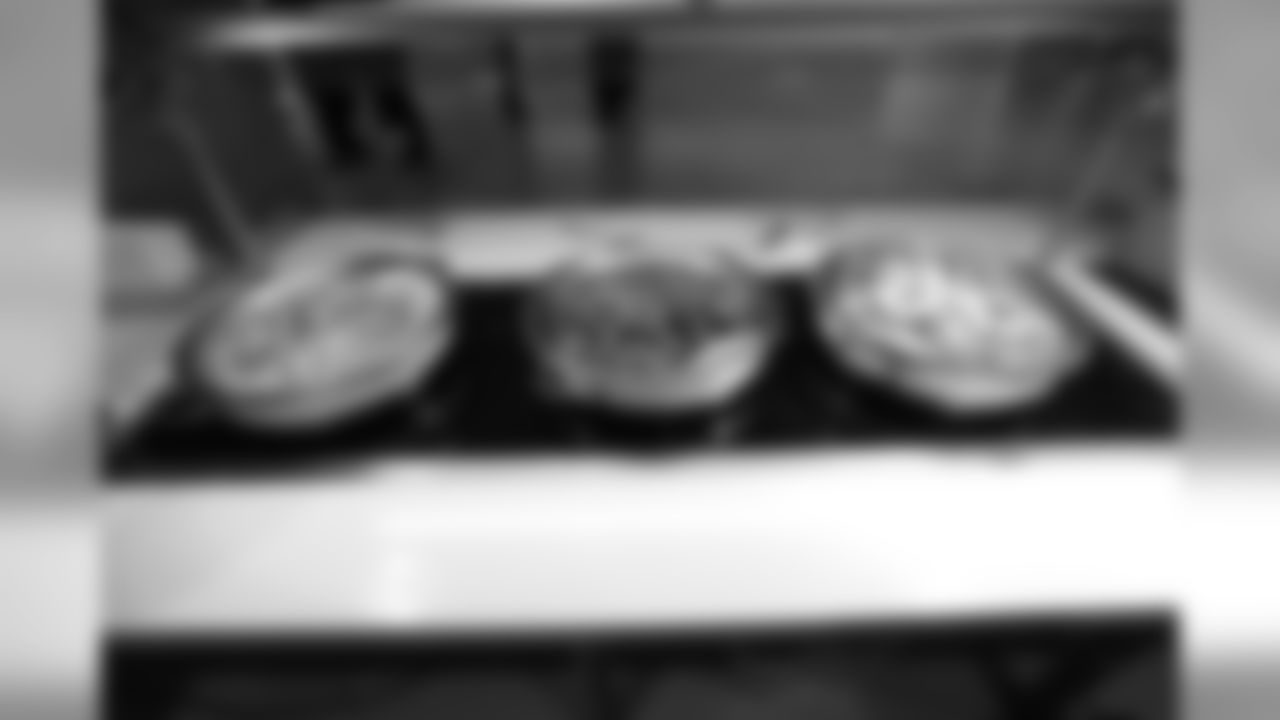 Meatball Bar: A selection of our handcraft meatballs including a traditional beef meatball with marinara sauce and shaved parmesan, chicken meatball with green chili verde sauce and thai pork meatball with ginger soy-glaze