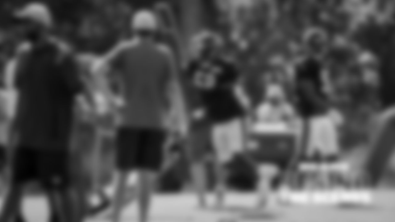 9:08 a.m. | Participating in individual drills on the practice field