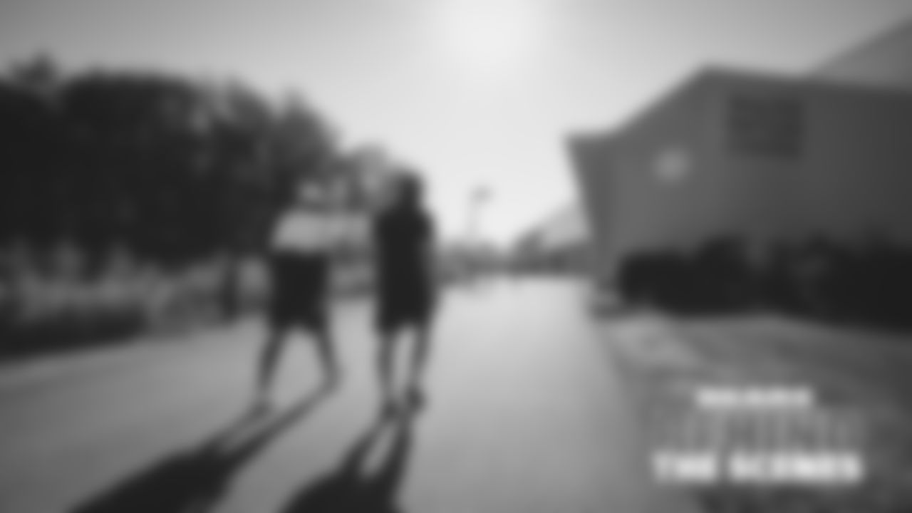 8:54 a.m. | Walking with Pace to Halas Hall practice fields