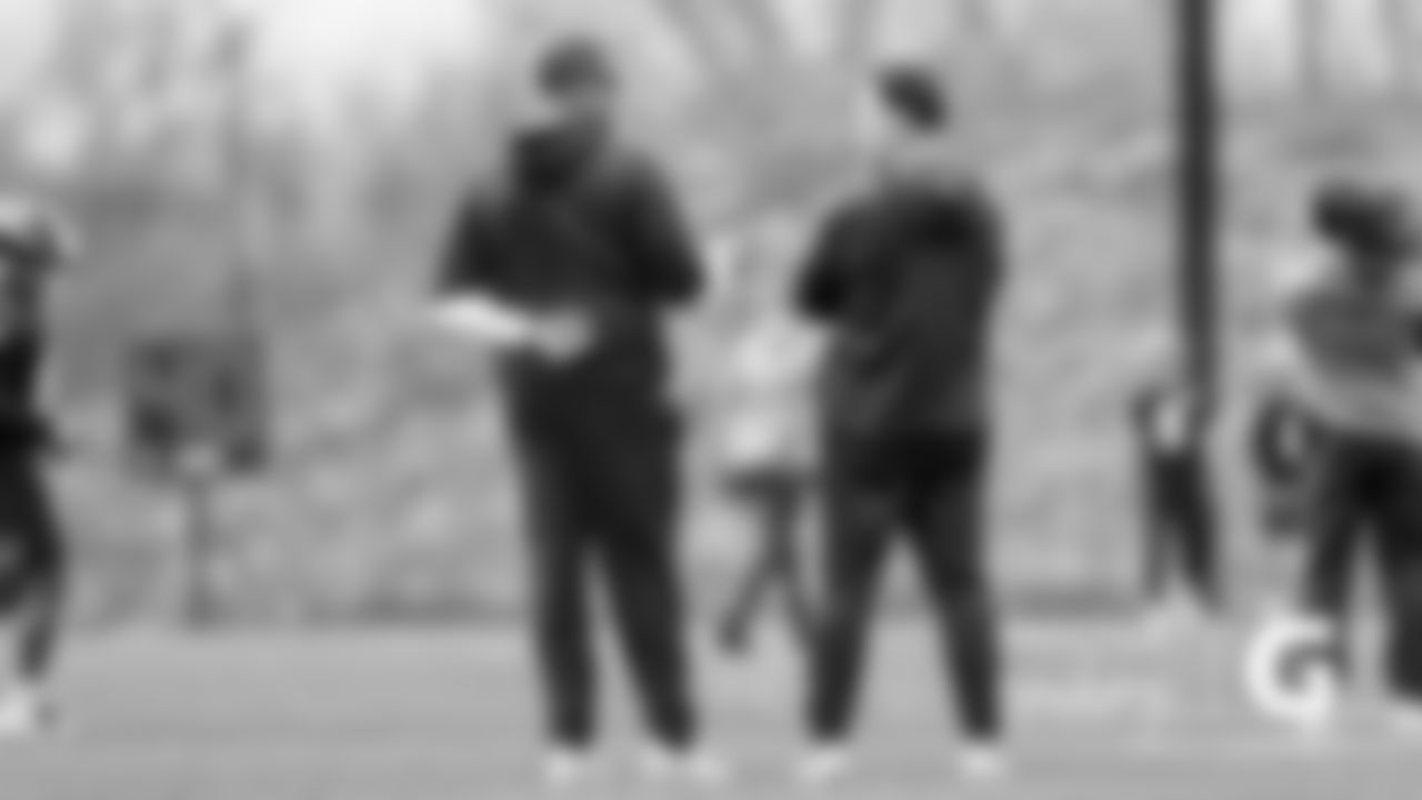 General manager Ryan Poles, head coach Matt Eberflus
