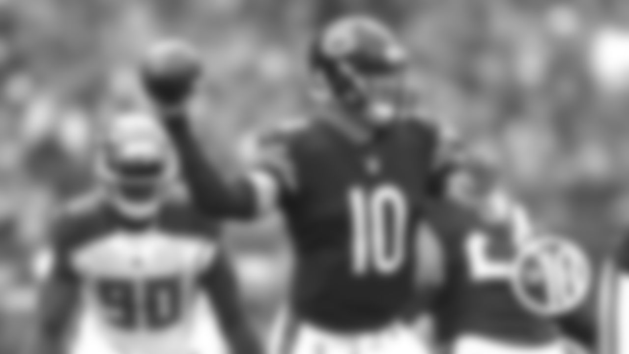 1. Mitchell Trubisky, Week 4 - 43.46 Points
Mitchell Trubisky had the best fantasy day of any quarterback this year in his most recent performance. The second-year quarterback threw for 354 yards and six touchdowns in a career day to top Tampa Bay.