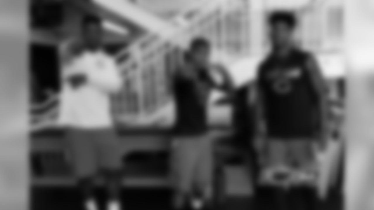 LB Leonard Floyd (left), DB Cre'Von LeBlanc (middle) and DB Deon Bush (right)