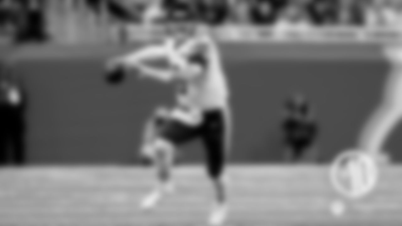 (5) Trubisky has a day
Quarterback Mitchell Trubisky passed for 338 yards and three touchdowns, including a game-winning 3-yarder to David Montgomery with 2:17 remaining, to lift the Bears to a 24-20 win over the Lions Nov. 28, 2019.