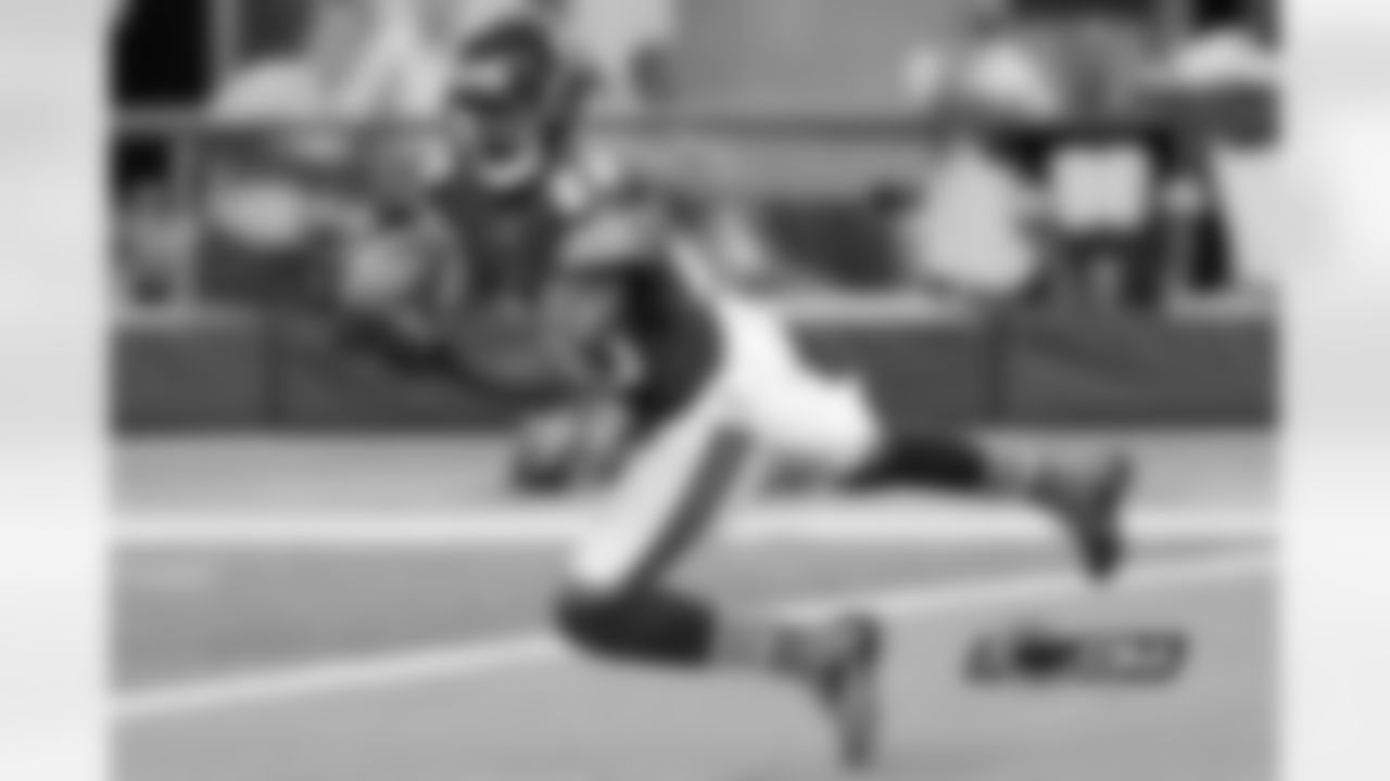 WR Devin Hester hauls in a 34-yard catch for a Bears touchdown in the third quarter.