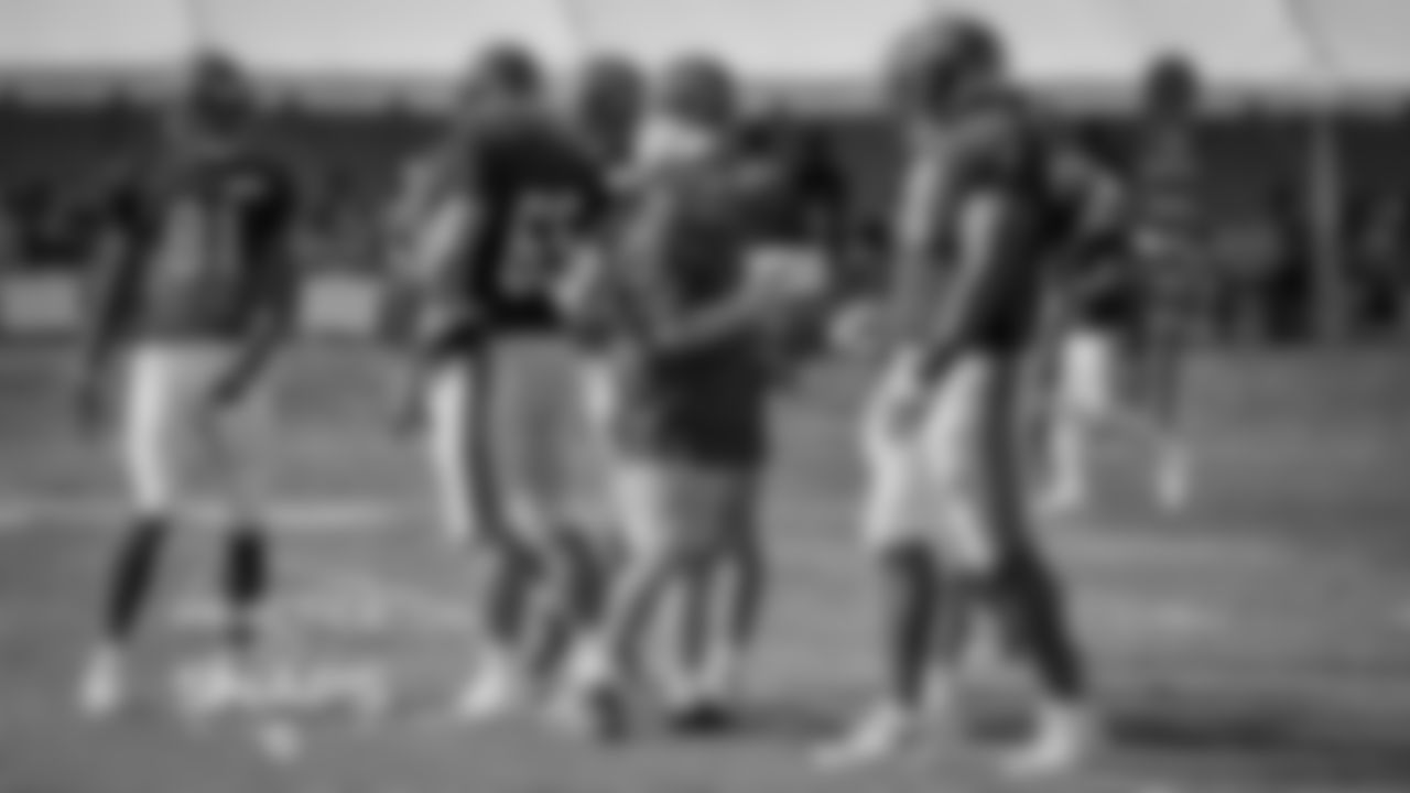 Offensive line coach Harry Hiestand
